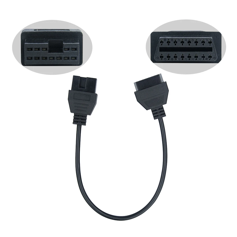 

OBD Diagnostic For Mitsubishi 12 Pins To OBD2 16 Pins Connector Adapter OBD1 OBD2 Connect Cable With Power Adapter