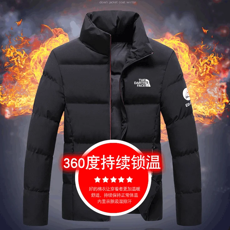 

2020 Outerwear Clothing Warm Coats Winter Jacket Men Long Sleeve Quilted Padded Thick Jackets Parka Slim Fit Windbreaker