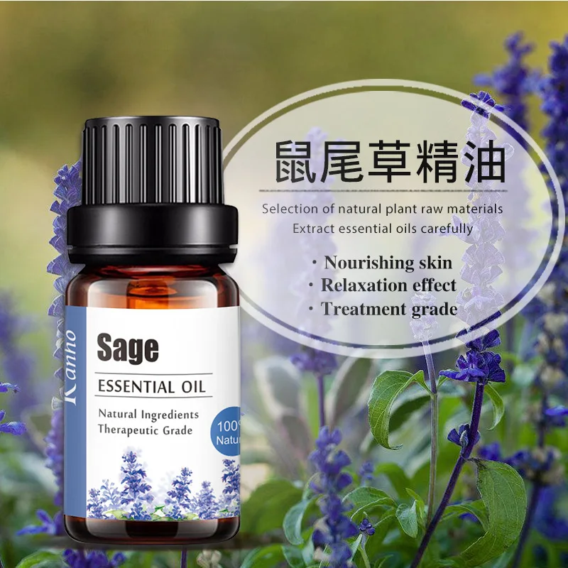 Одностороннее эфирное масло шалфея 10 мл массаж ароматерапия Oem| |