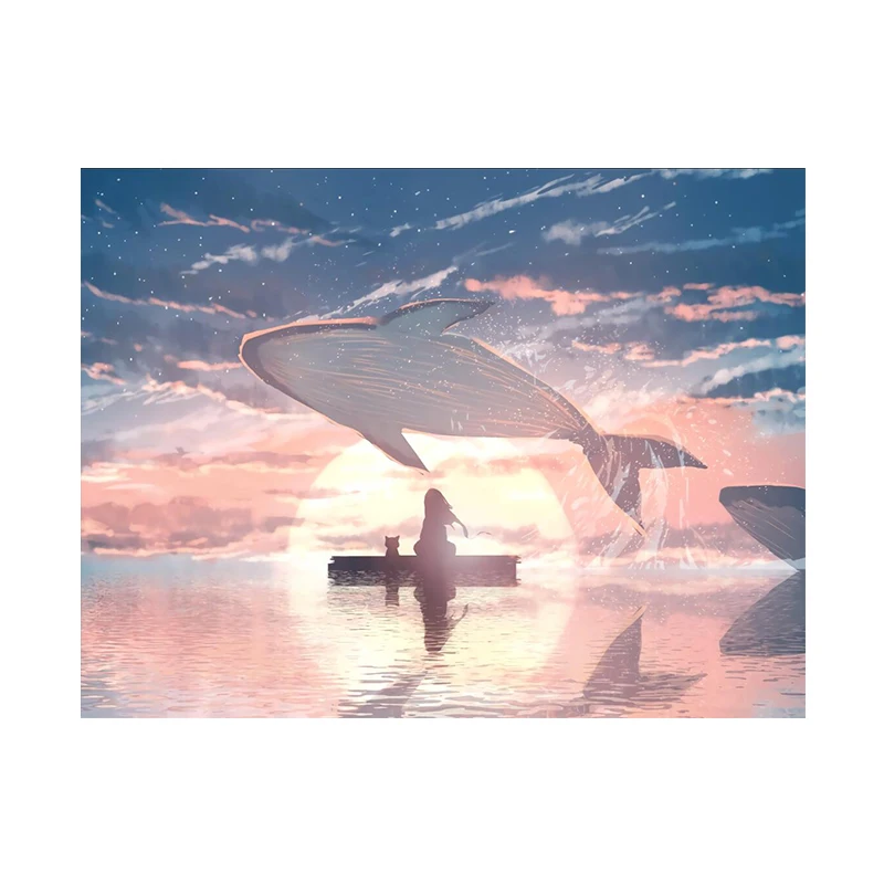 

Whale Background Cloth Hanging Cloth Wall Cloth Background Wall Girl Kawaii Room Decor Wall Decoration Canvas Tapestry Gobelin