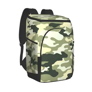army green outdoor insulation cooler backpack lunch bags for picnic hiking camping beach party fruits drinks organizer box bag free global shipping