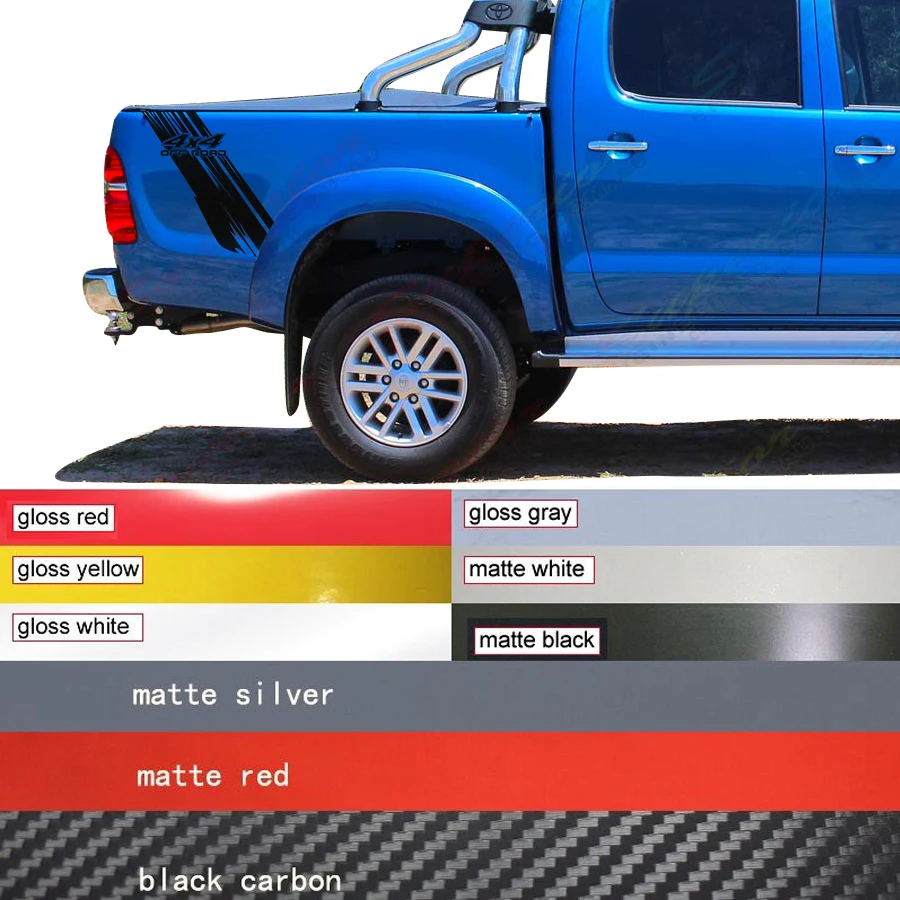 2 шт 4x4 внедорожника стикер пикап коробка кровать Автомобиля Наклейка для toyota hilux