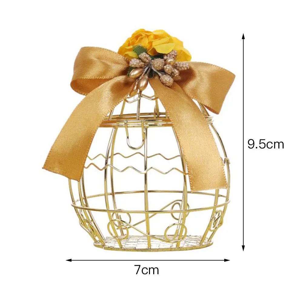 Винтажная мини-коробка для сладостей в виде птичьей клетки шоколадная