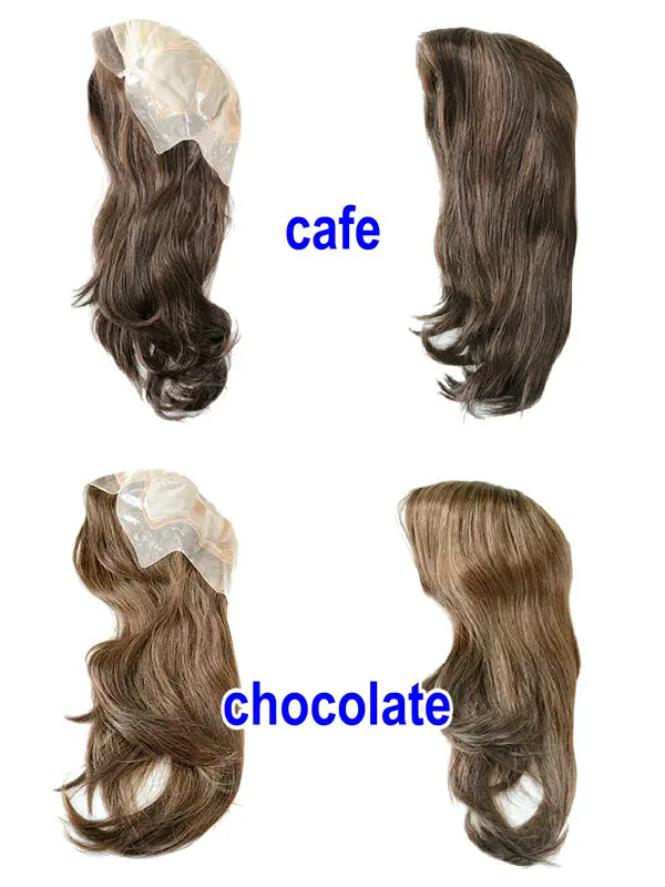 cafe Hstonir Продукты для волос сварные кружева Шелковый Топ европейские волосы remy 1" Натуральные Прямые для женщин сток парик G030 - Цвет: cafe