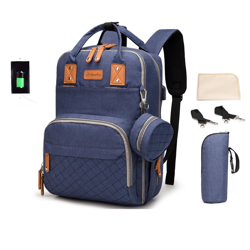 

Многофункциональная вместительная сумка для детских подгузников с USB, рюкзак-органайзер, сумка для мам для колясок, мешок для подгузников
