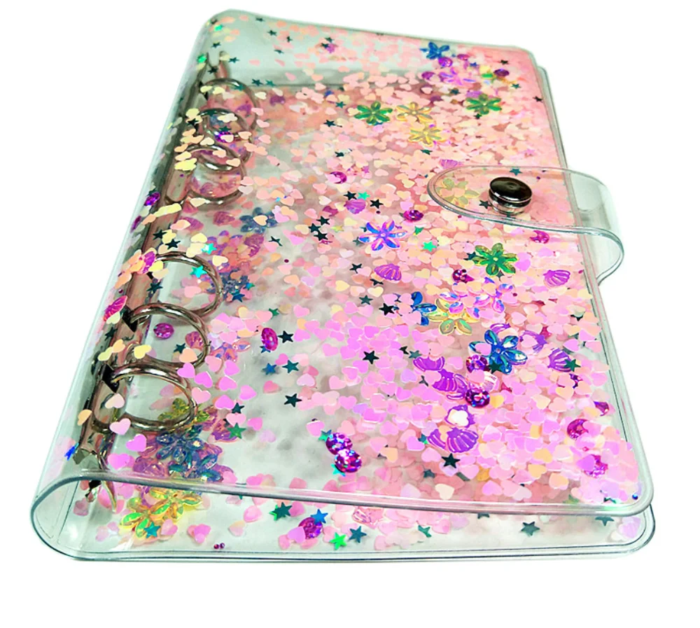 A5 A6 милый вкладыш Обложка для ноутбука блестящий лазер прозрачный переплет