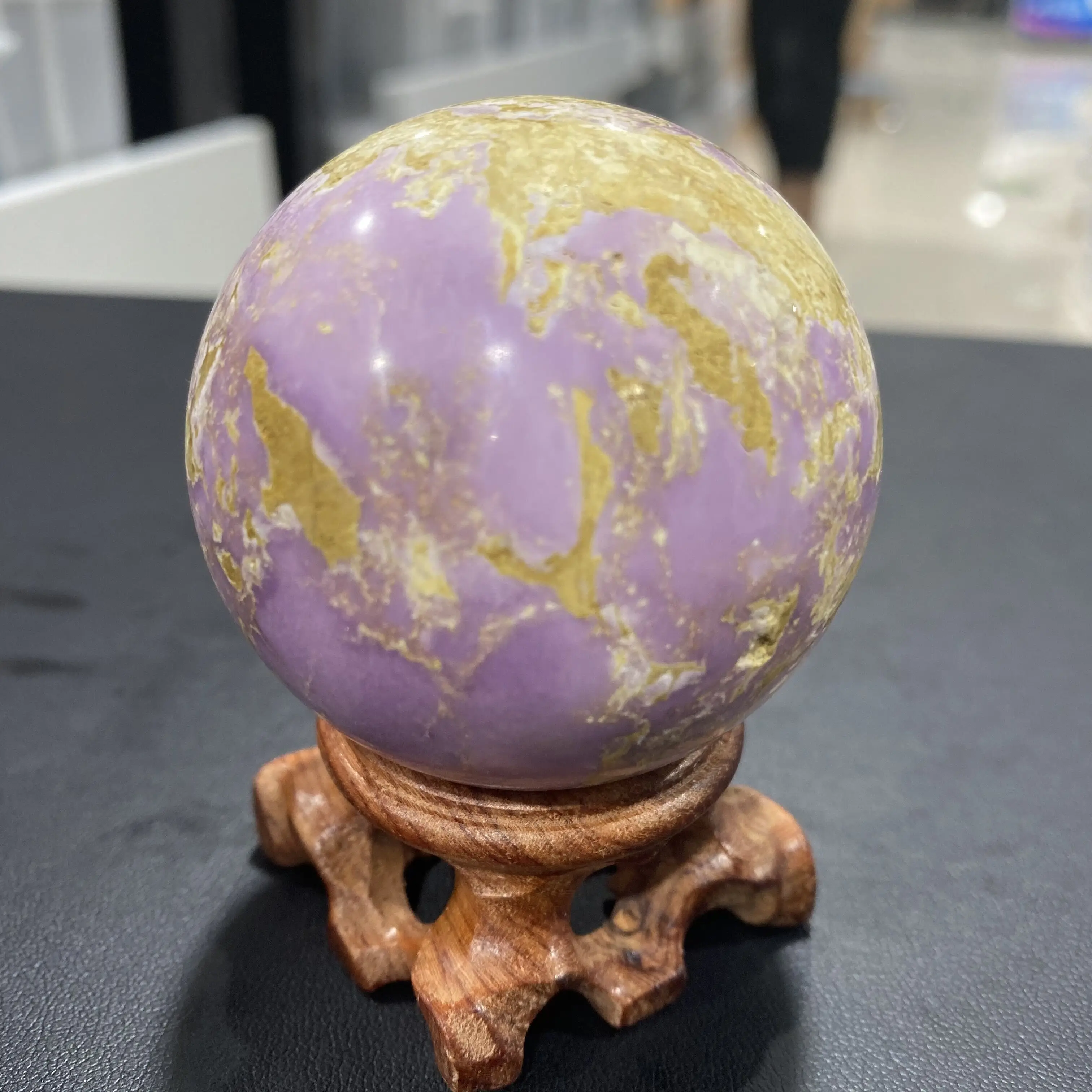 

Natura Purple Mica Ball Quartz Crystal Sphere Chakra Healing Crystal Stone Meditation Mineral Specimen Home Decoration Gift