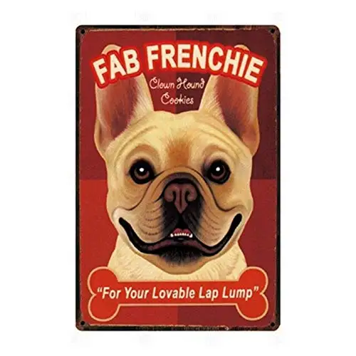 

Предупреждение собаки Винтажный стиль металлическая вывеска железная живопись для дома улицы дома бара кофе кухни декор стен 8X12 дюймов