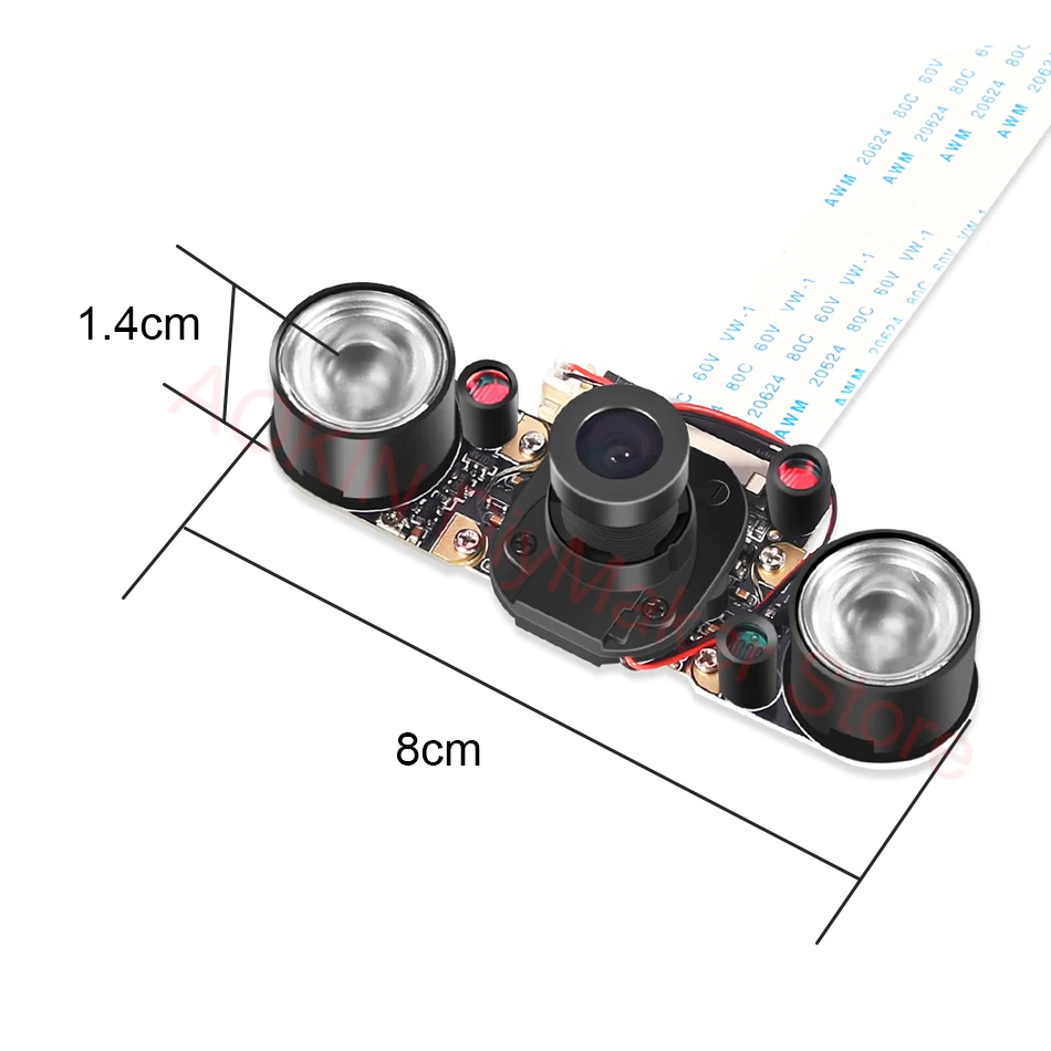 Raspberry Pi Camera Focal Adjustable Infrared Night Vision Noir camera Module for Raspberry Pi 3 Model B 4B zero w