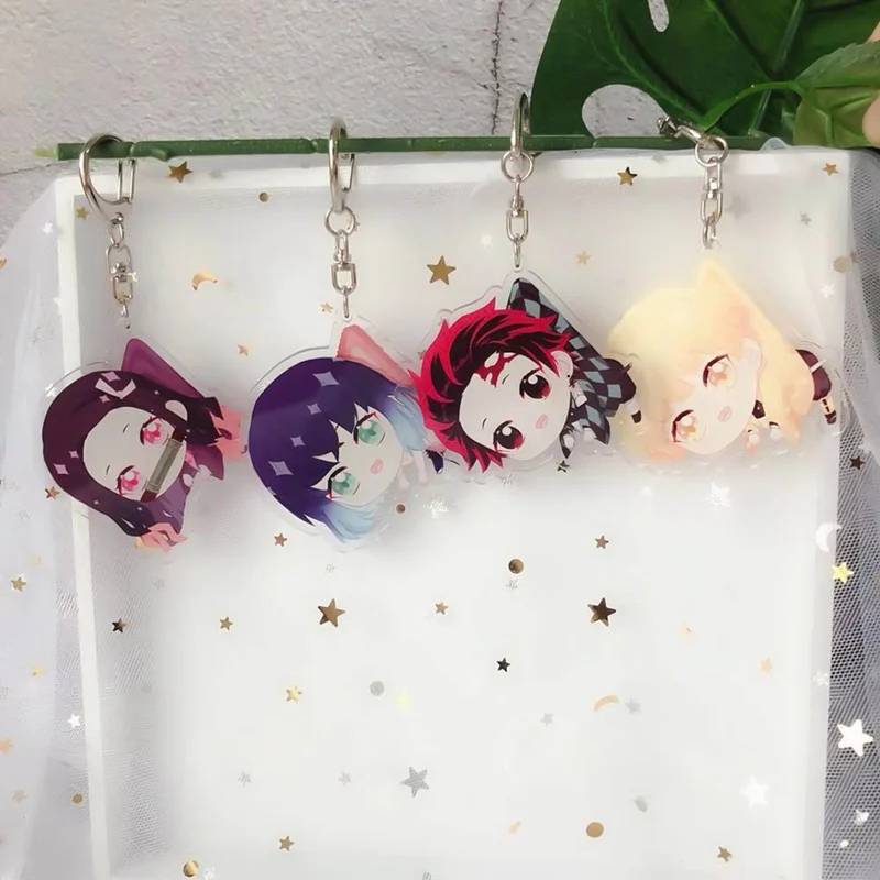 Аниме демон убийца: Kimetsu no Yaiba акриловый брелок для ключей Косплей Аниме Подарки