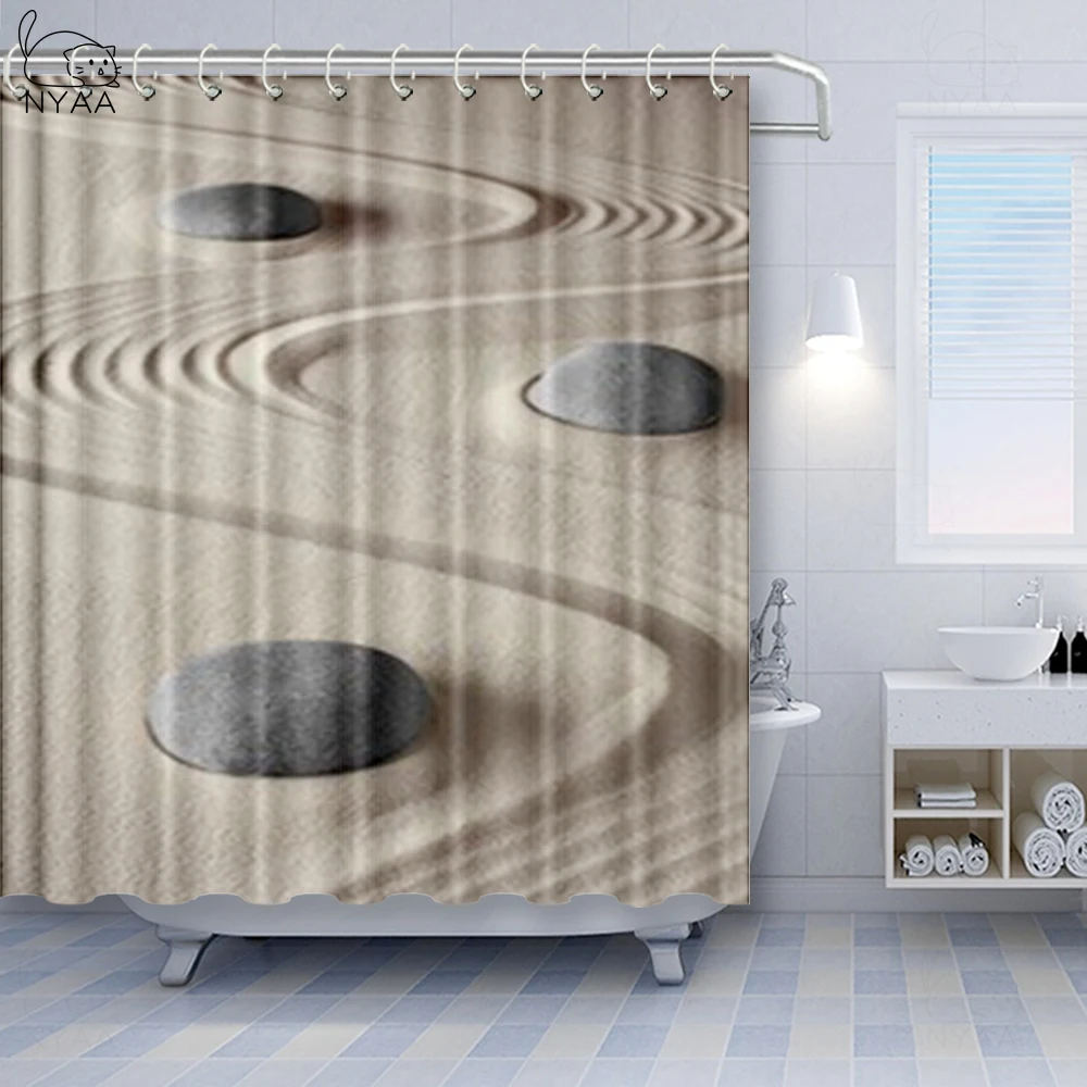 NYAA Индия Spa Zen занавески для душа массажный камень Йога ванной комнаты настенный