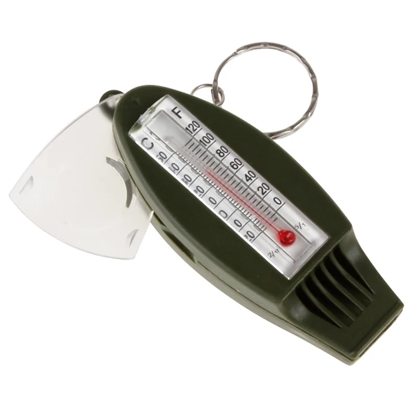 Уличный многофункциональный свисток 4 в 1 для выживания + компас увеличительное