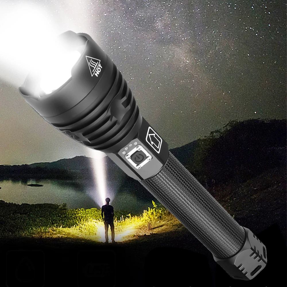 XHP90 самый мощный Usb масштабируемый светодиодный фонарик Xhp70.2 тактический фонарь