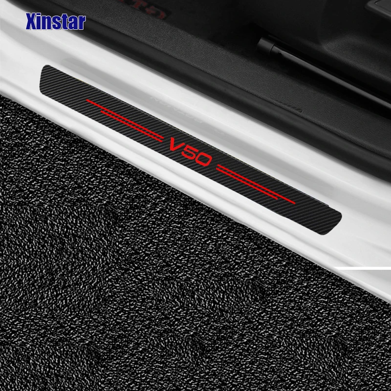 4PCS Carbon Fiber Car Stickers Vinyl Sport Decals For Volvo S60 XC90 V40 V50 V60 V70 S80 S90 V90 C30 C70 XC70 XC60 XC40 AWD T6 | Автомобили