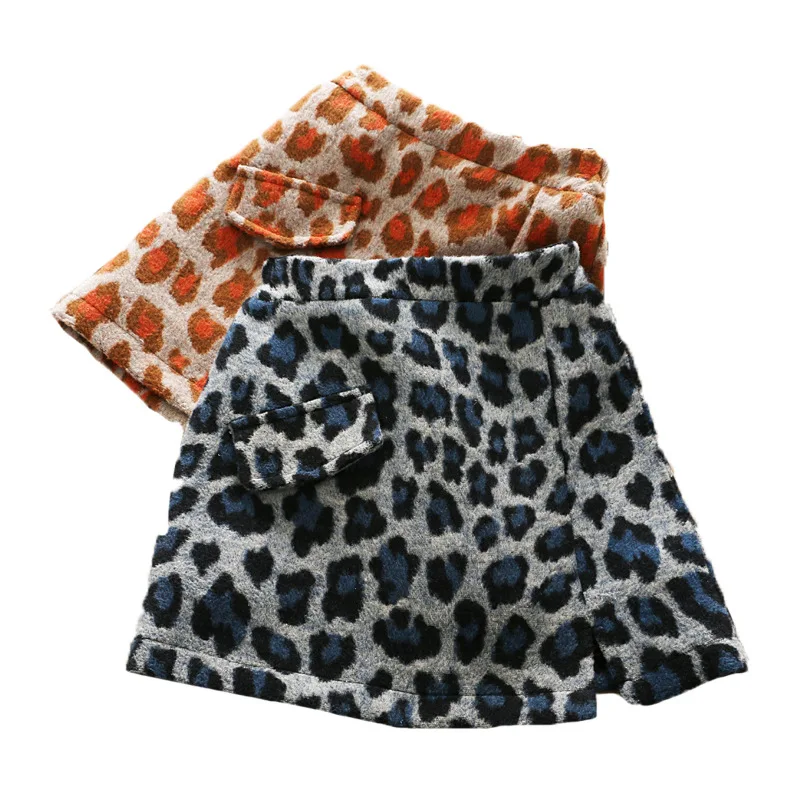 2019 детская одежда леопардовая юбка модная зимняя юбка-трапеция для девочек |