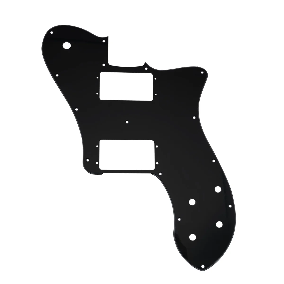 

Musiclily Pro 15 Holes Wide Range HH Guitar Pickguard for Mexico Fender 72 Tele Deluxe Style Electric Guitar, 3ply Black