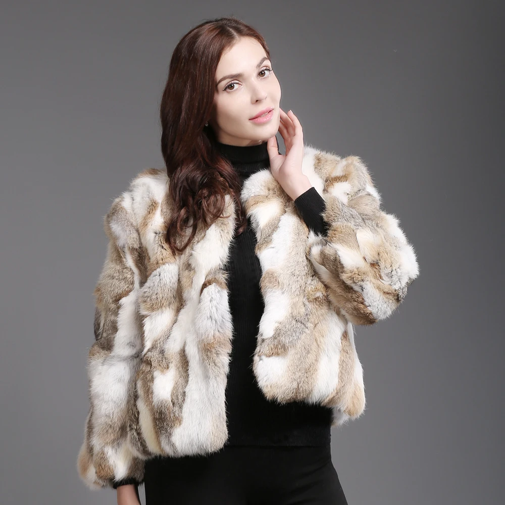 Горячая распродажа натуральная Меховая куртка для женщин 100% пальто из