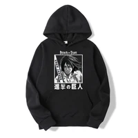 japanese anime attack on titan hooded sweatshirt cool eren jager print hoodies male casual loose hipster hoody pullover tops