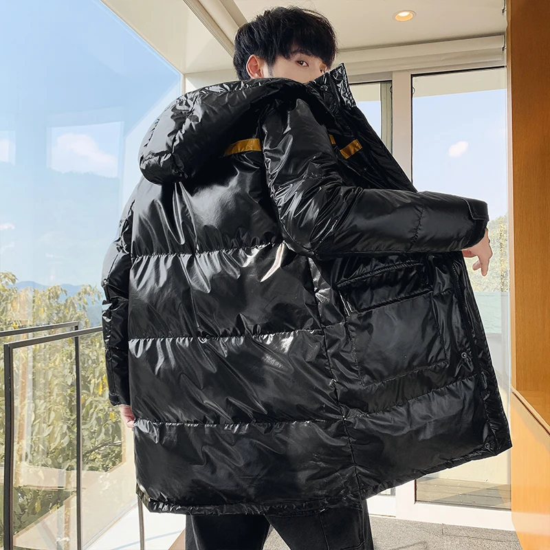 Men's down jacket personalty style comfortable and casual keep warm gloosy color trendy coat high quality