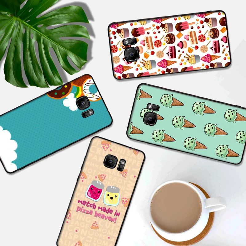 for Samsung M10 M20 M30 S6 S7 Edge S10 S9 S8 PLUS Plus Cover Dessert Ice Cream | Мобильные телефоны и аксессуары