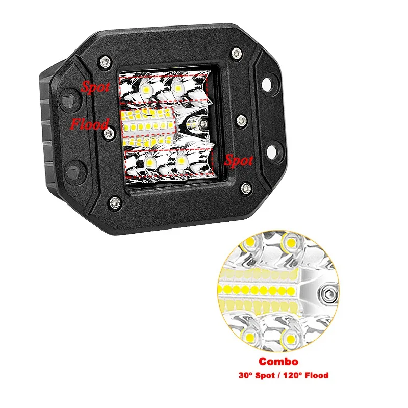 VISORAK 2 шт./лот " 39 w светодиодный свет работы заподлицо светодиодный стручки Offroad светодиодный фонарь для 4WD 4x4 внедорожник ATV Off Road светодиодный свет бар