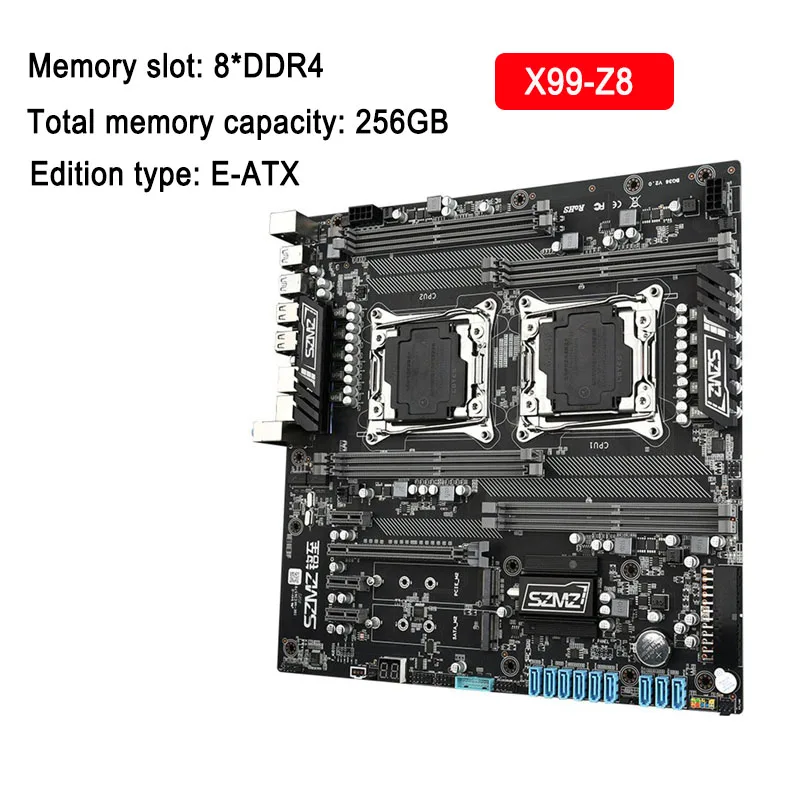 

X99 Dual CPU Motherboard Socket LGA 2011 v3 Mother Board Support Xeon E5 2678 2680 2620 2650 V3 V4 Base Plate x99 for Chia