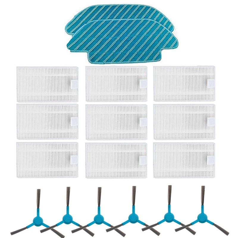 

Promotion!Replacement Side Brush Mop Cloths Hepa Filter for Conga 4090 Vacuum Cleaner Robot Sweeper Accessories