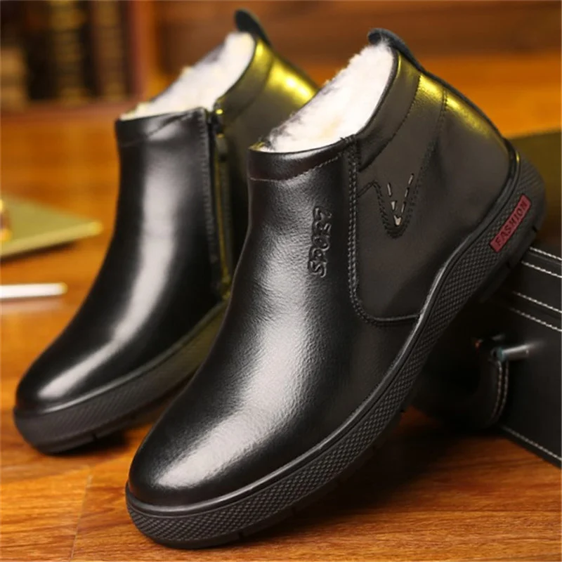 

Mens Shoes Warm Winter Snow Boots, Mens Work Shoes Fashion Footwear Rubber Ankle Boots Outdoor Casual Shoes for Men