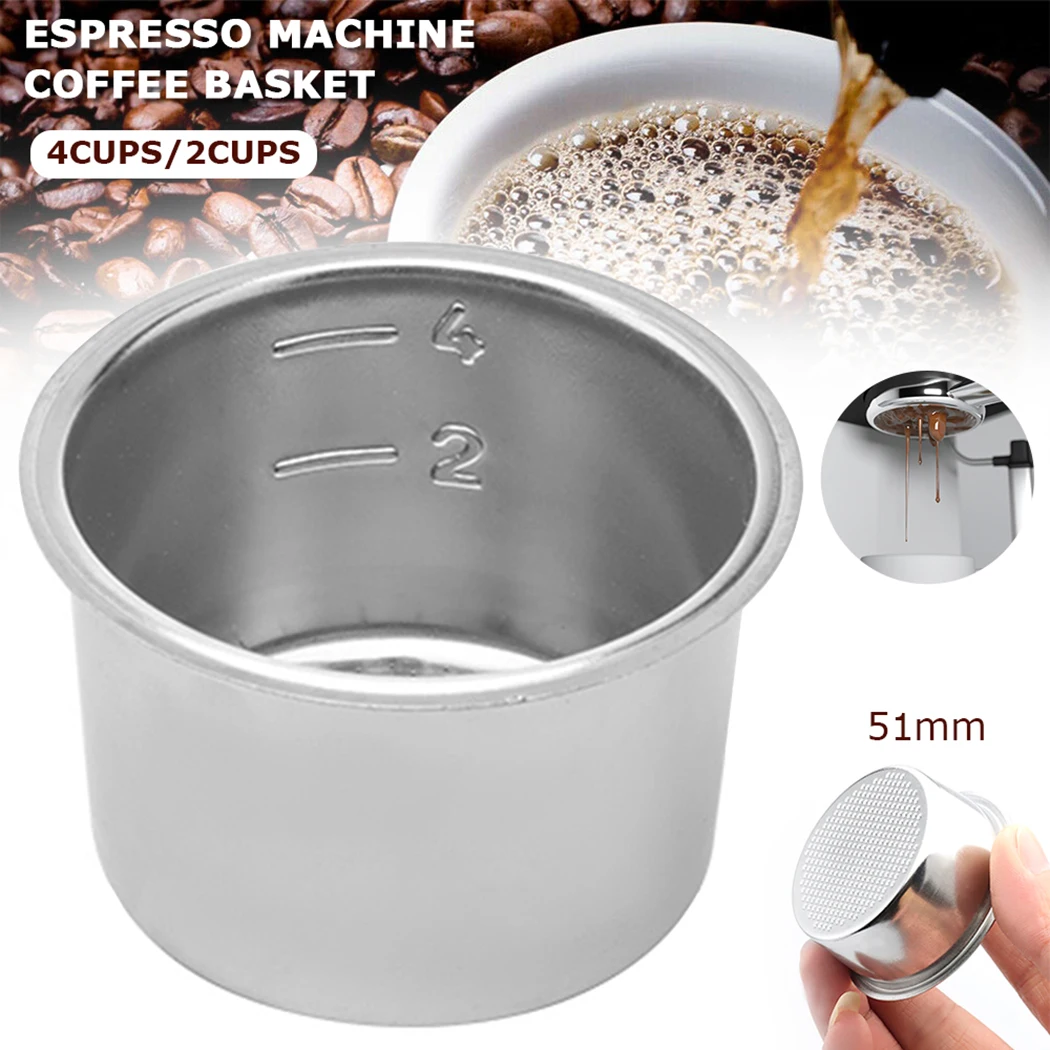Кофейный фильтр чашка 51 мм без давления корзина для эспрессо чаша кофе Breville Delonghi