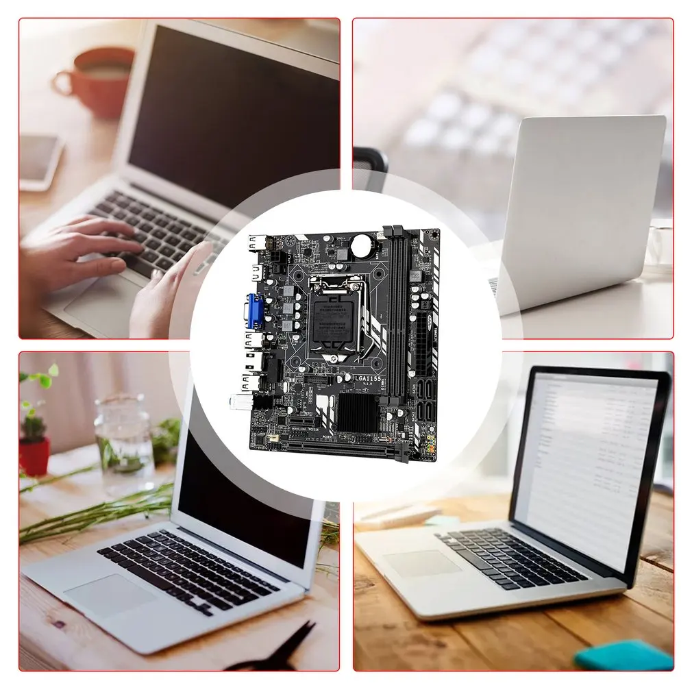 

H61M Motherboard PC Desktop Mainboard for Core Computer Support Dual Channel DDR3 Computer Internal Components