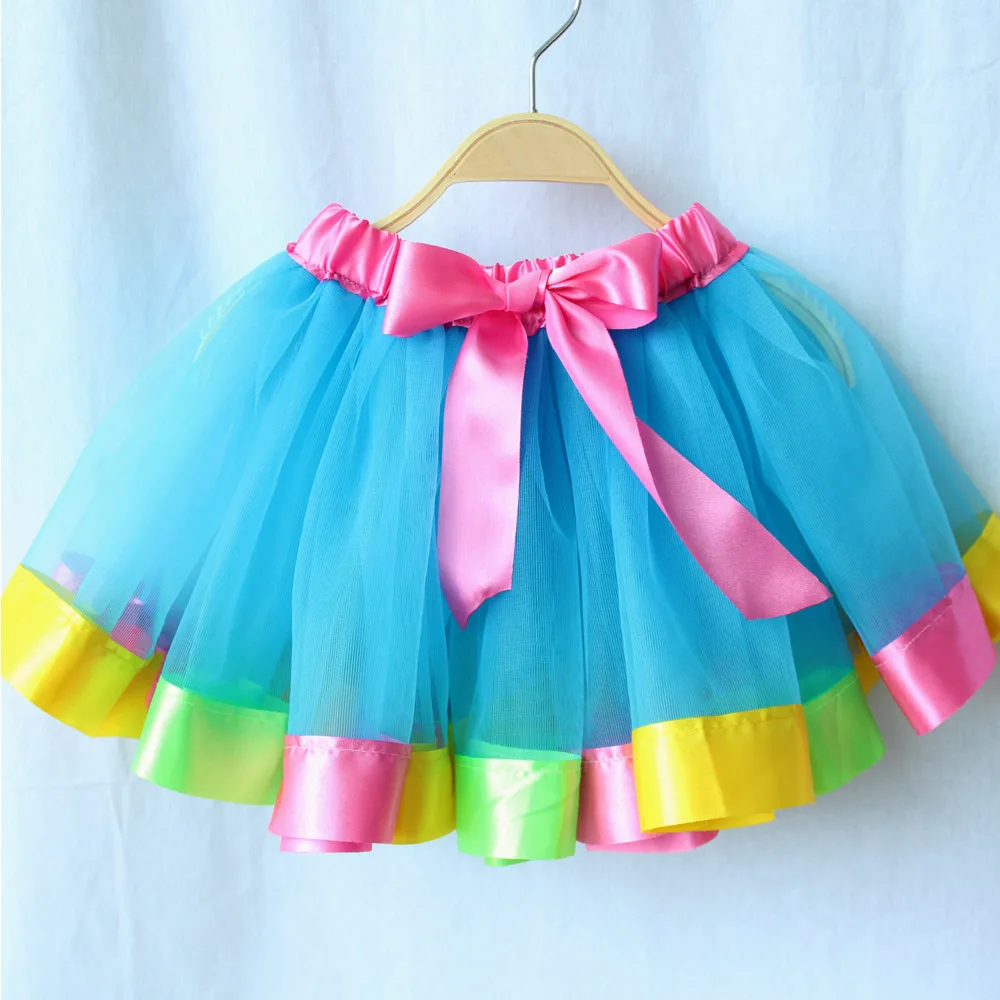 Детская Радужная фатиновая юбка пачка на Возраст 3 9 лет|Юбки| |