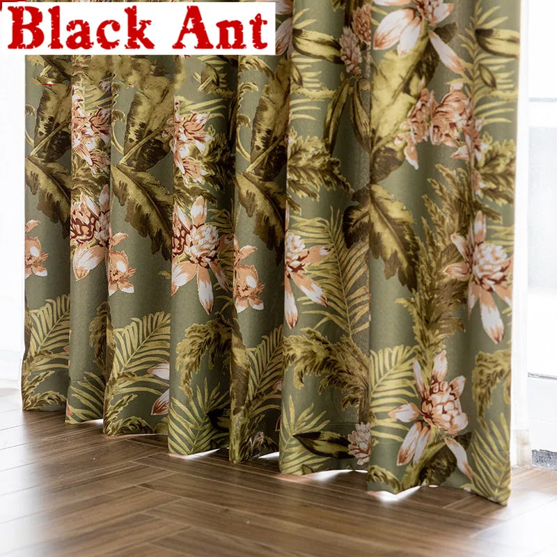 Цветочный занавес s американский кантри занавеска зеленое окно спальня