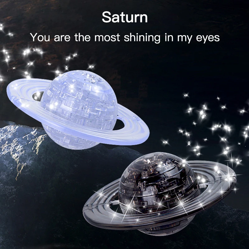 3D пазл Сатурн обучающая игрушка-головоломка с кристаллами модель для домашнего