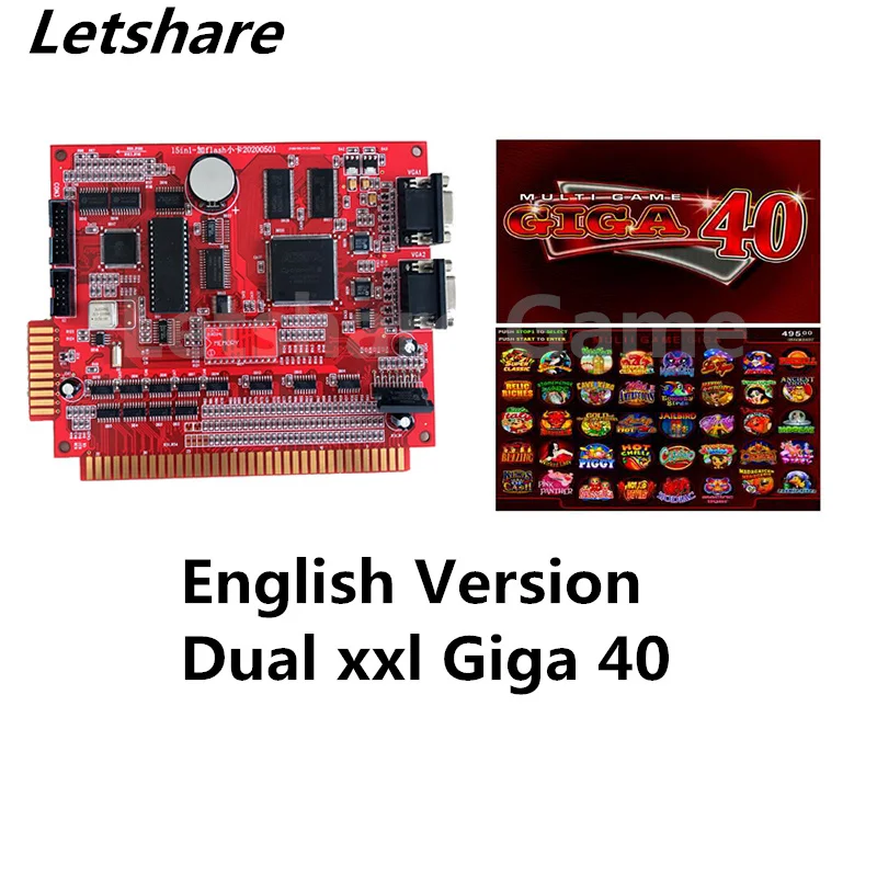 

High Profit Dual Screen XXL Giga 40 Arcade Casino Slot Machine Gambling Game RED Board Casino Game PCB Board In English