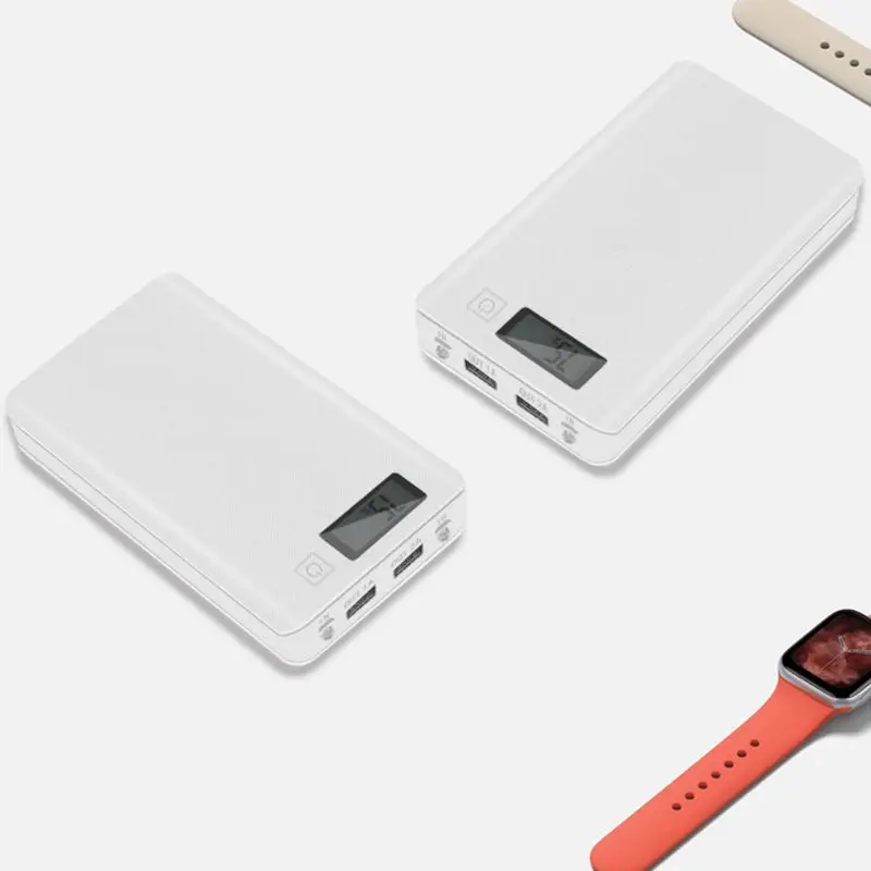 Блок питания 6x18650 корпус внешний аккумулятор с двумя usb-портами Poverbank портативный Pover банк питания для телефонов Xiaomi зарядное устройство(без батареи