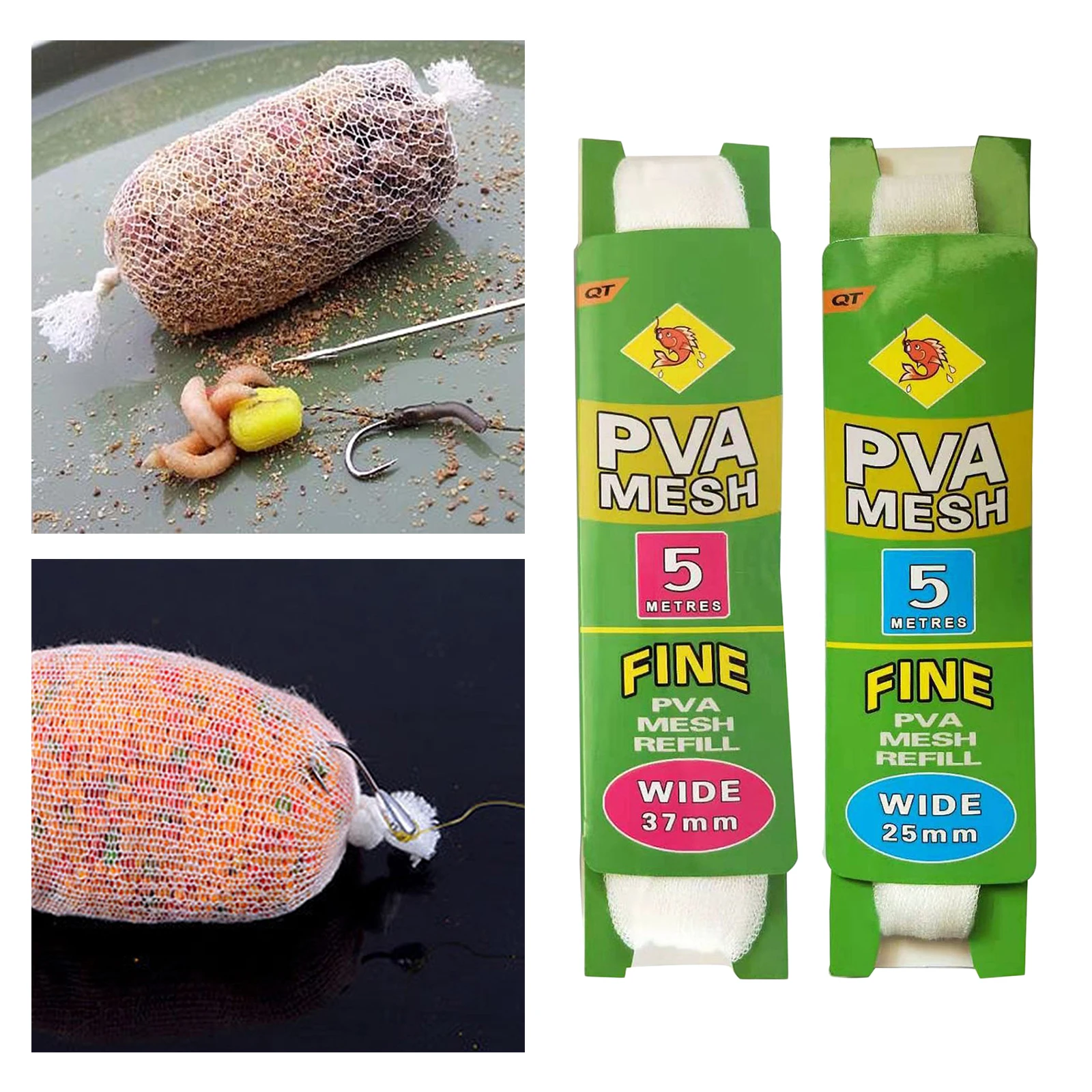 

PVA 25/37mm Wide Mesh Stocking Plunger And Free Tube For Carp Fishing Trendy