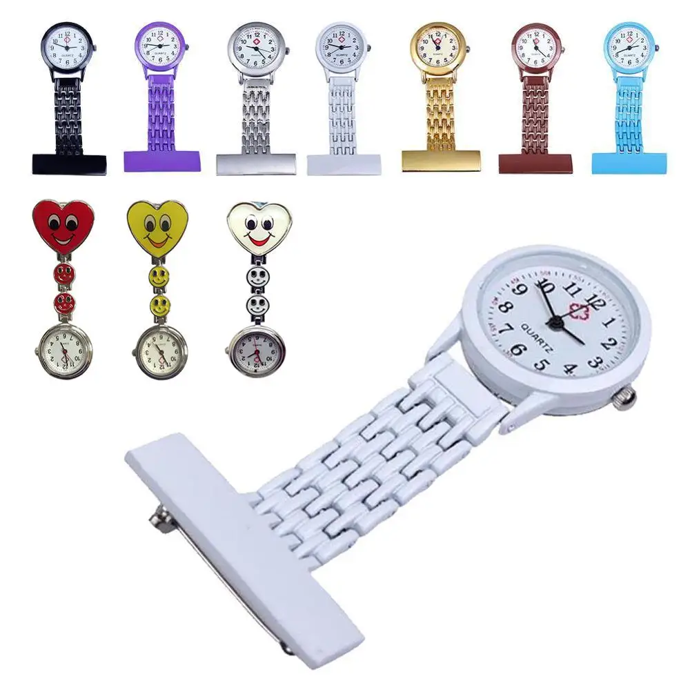 Модные Симпатичные карманные часы медсестры на клипсе булавка кулон туника