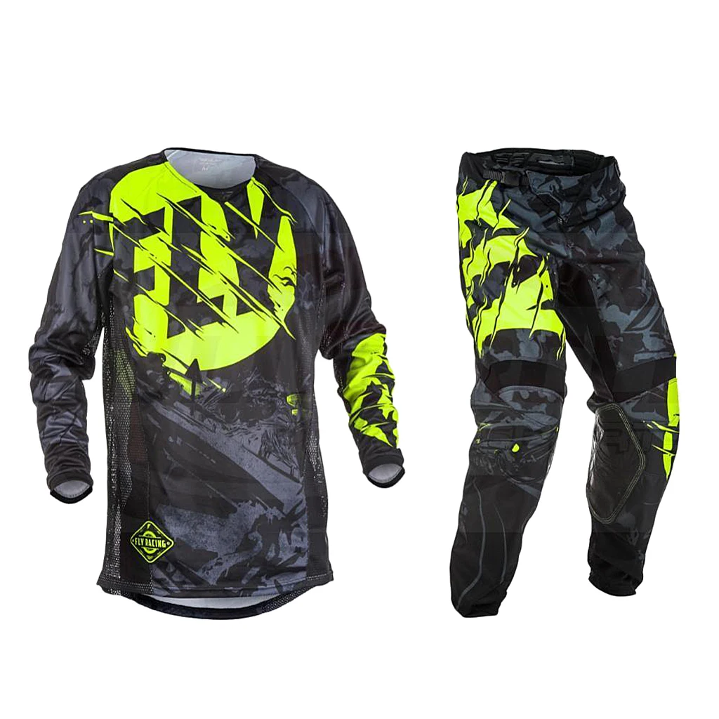 

Motorcycle Fly Fish Racewear MX MTB ATV Motocross Jersey + Pants Gear Set Cycling Equipment
