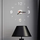 1 шт. современные большие настенные часы 3D Зеркальная Наклейка уникальные большие часы самодельные росписи Настенная Наклейка s Декор 40 см бесшумные часы