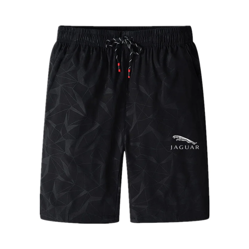 

2021Summer New Jaguar Car Logo Men's Fitness Sports Fashion Casual Morning Running Training Basketball Stretch Thin Shorts
