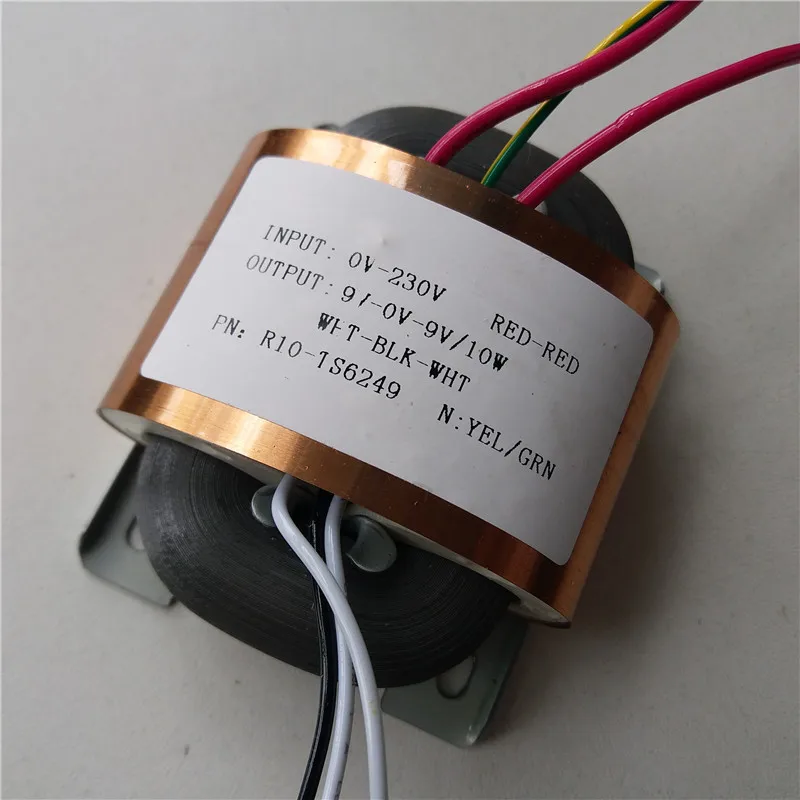 9V-0-9V 0.55A R сердечник трансформатора 10VA R10 изготовленный на заказ Трансформатор 230V медный щит Предварительный усилитель питания