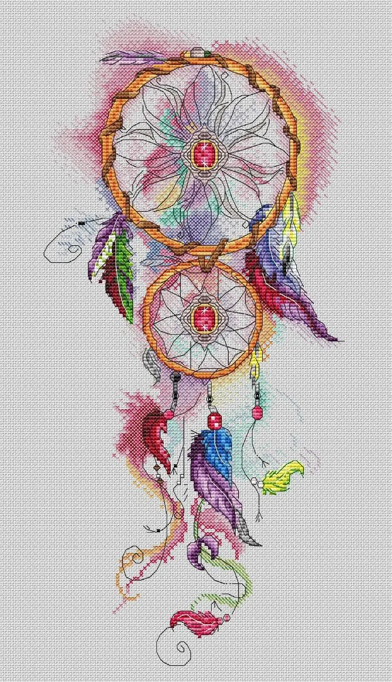 

MM Mouse avatar Counted Cross Stitch Kit Cross stitch RS cotton with cross stitch Colorful dream catcher