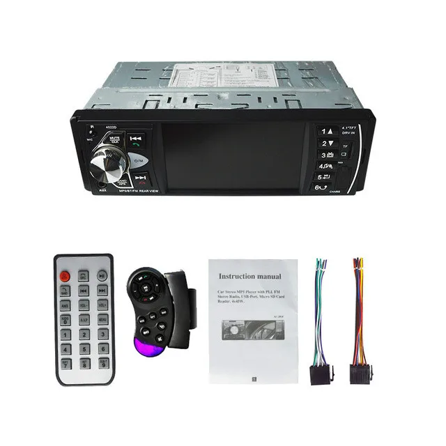 with RC Bluetooth стерео 1Din автомобильное радио Видео Аудио MP3/MP4/MP5/FM дистанционное управление Поддержка камеры заднего вида 4022D Авторадио 4,1 дюймов - Цвет: with RC