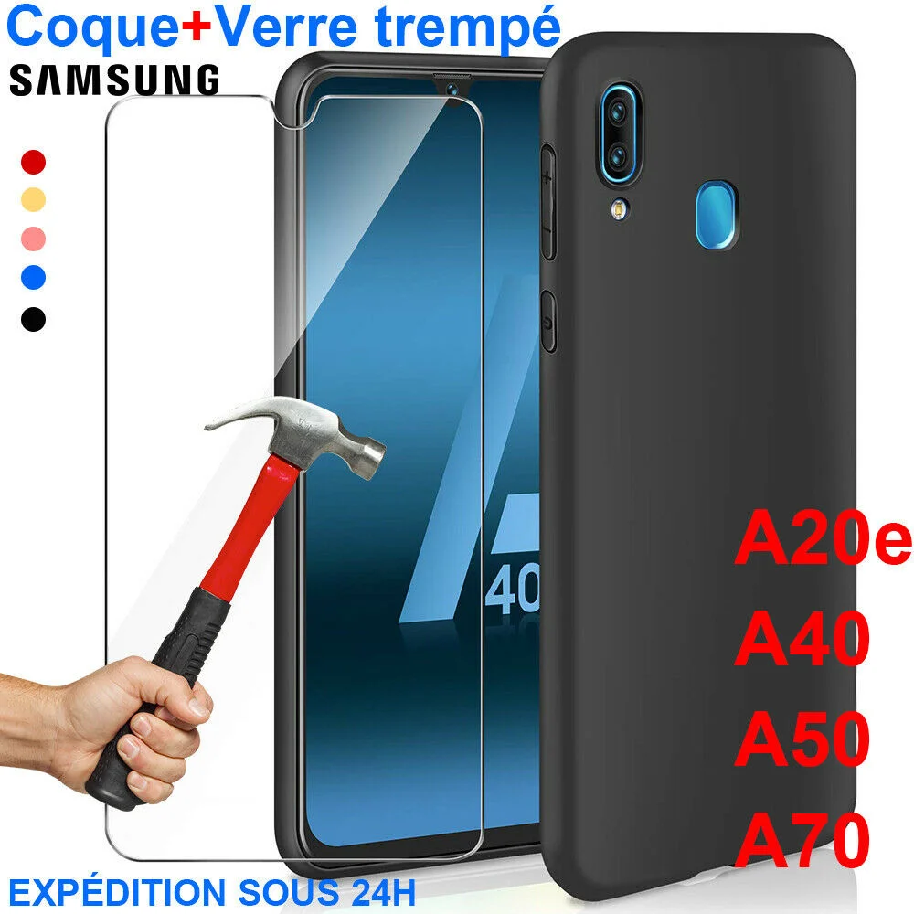 

Coque For Samsung A70 A51 A50 A40 41 20e 21s A10 Housse AntiChoc+ Vitre Verre Tremp