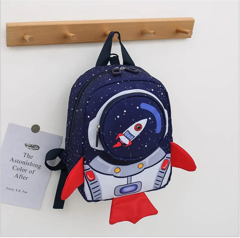 

Вместительная школьная сумка для девочек, милый легкий ранец с объемным рисунком ракеты, школьный портфель с защитой от потери