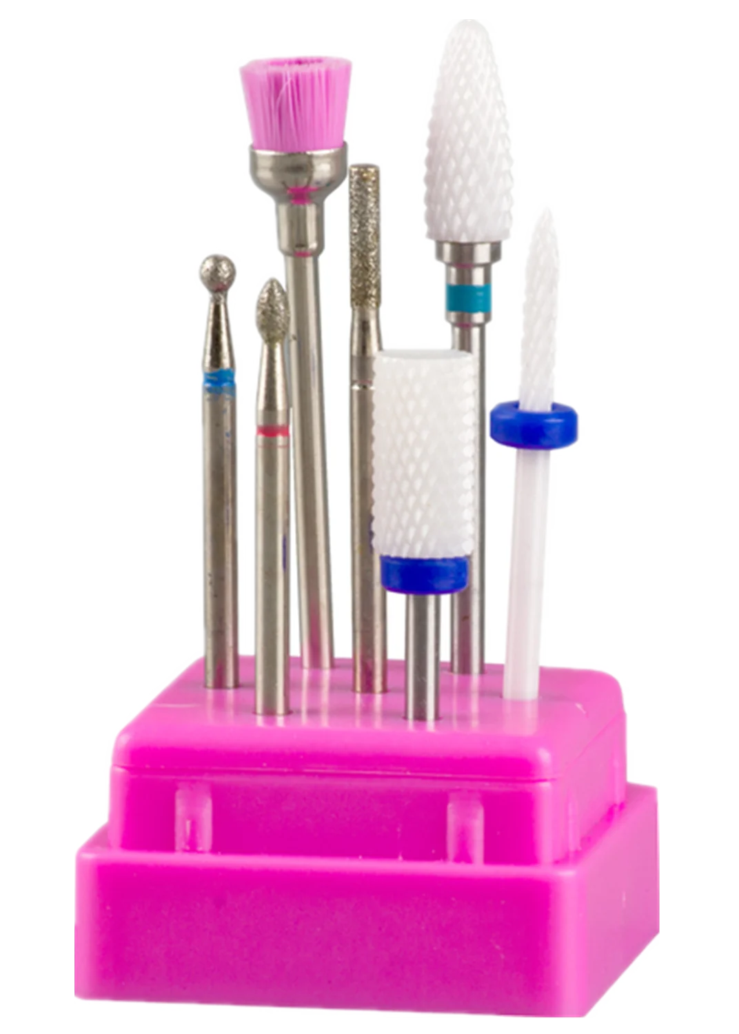 Набор фрез из вольфрамовой стали для дизайна ногтей 7 шт.