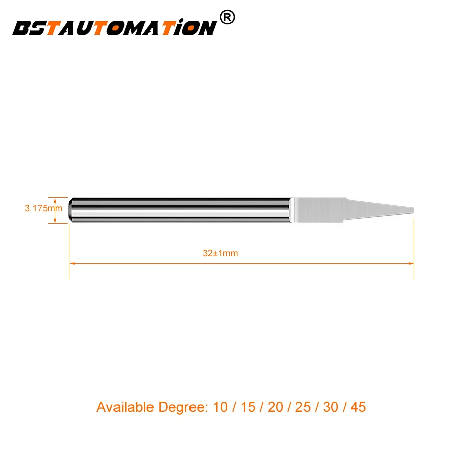 Печатная плата Гравировальный Бит 10 шт. 3 175 мм градусов 0 2 PCB 3D Фрезерный резак