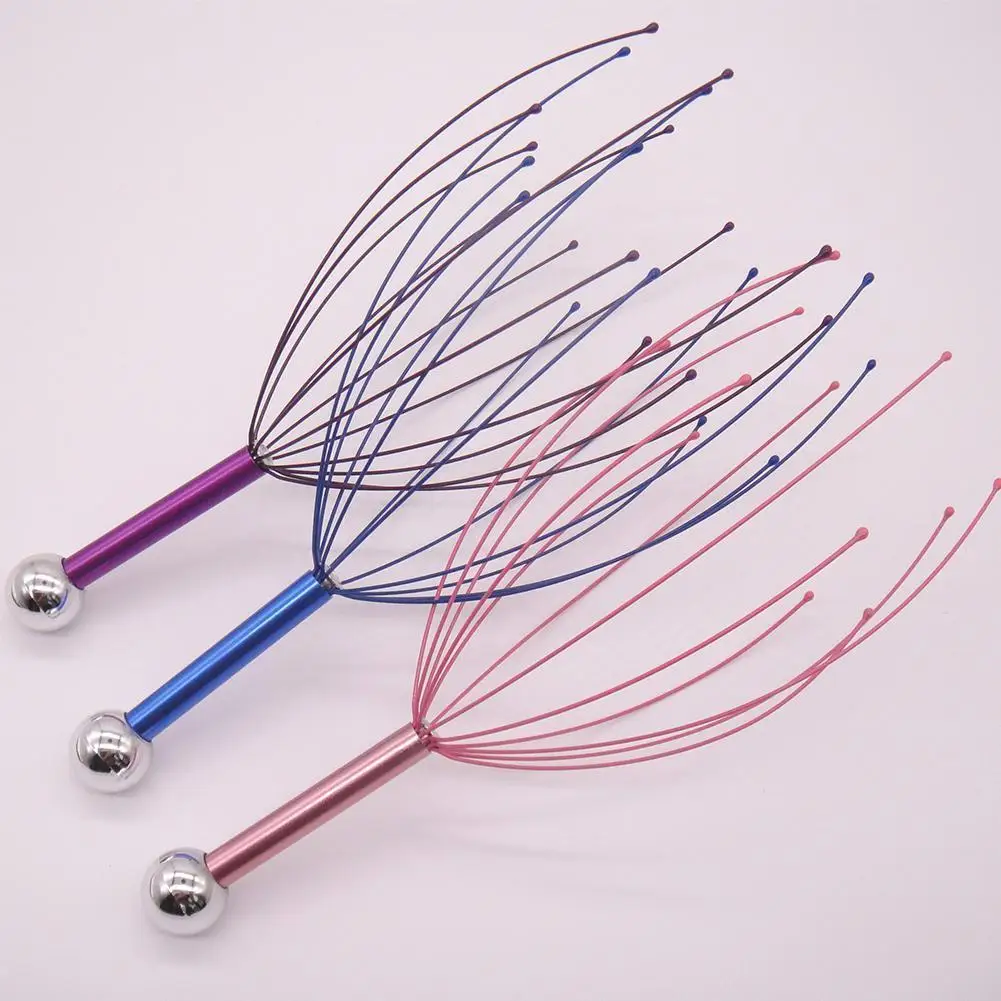 

Best Selling Head Massager Octopus Pressure Itch Massager Sprayed Color Massage Wire Claw Ball Head Bright W3H3