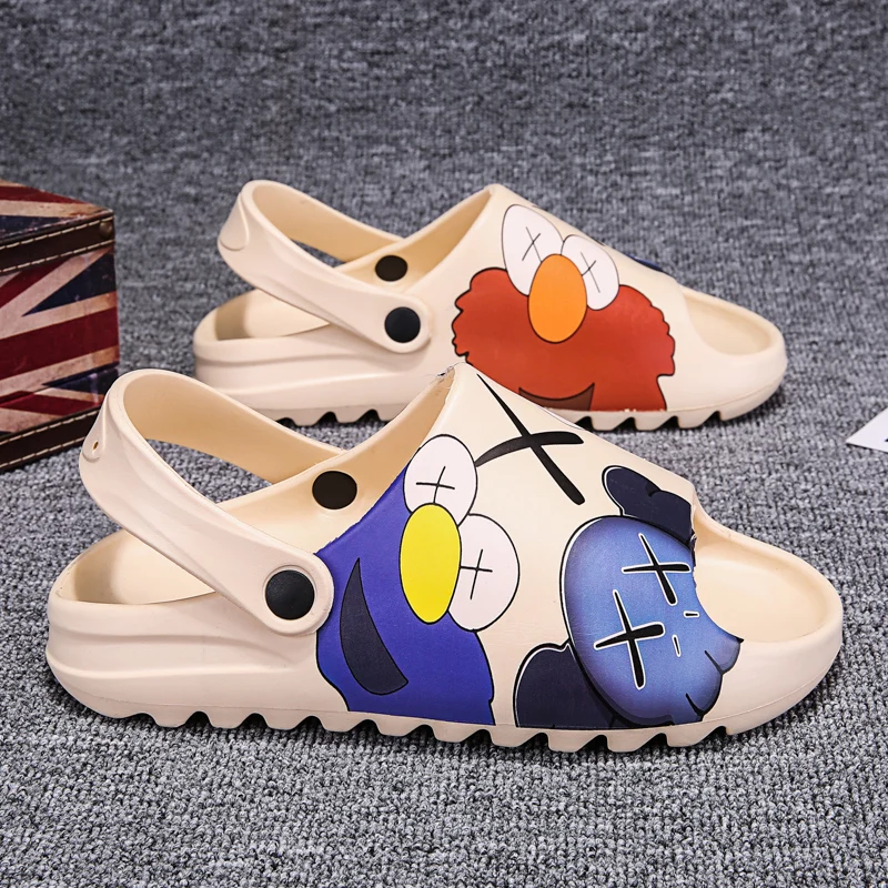 Шлепанцы унисекс пляжные сандалии на платформе с открытым носом мягкие