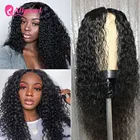 AliPearl парик для волос с глубоким волнистым кружевом спереди, парик из человеческих волос, 180 плотность, бразильский, 4x4, парик на шнуровке для черных женщин, парик с жемчугом Ali
